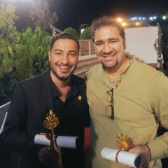 Morteza Shams and Navid Mohammadzadeh at the third Sulaymaniyah Film Festival
